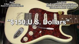 Video thumbnail for The WAYNE'S WORLD 2 Brad Whitford Aerosmith Signed Fender Stratocaster Guitar Story by EricBlackmonGuitar