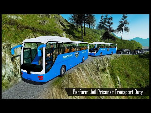 US Police Off-road Coach Bus Mountain Driving Simulator