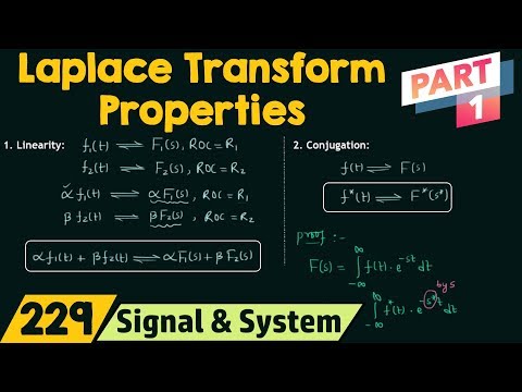 Properties of Laplace Transform Part 1