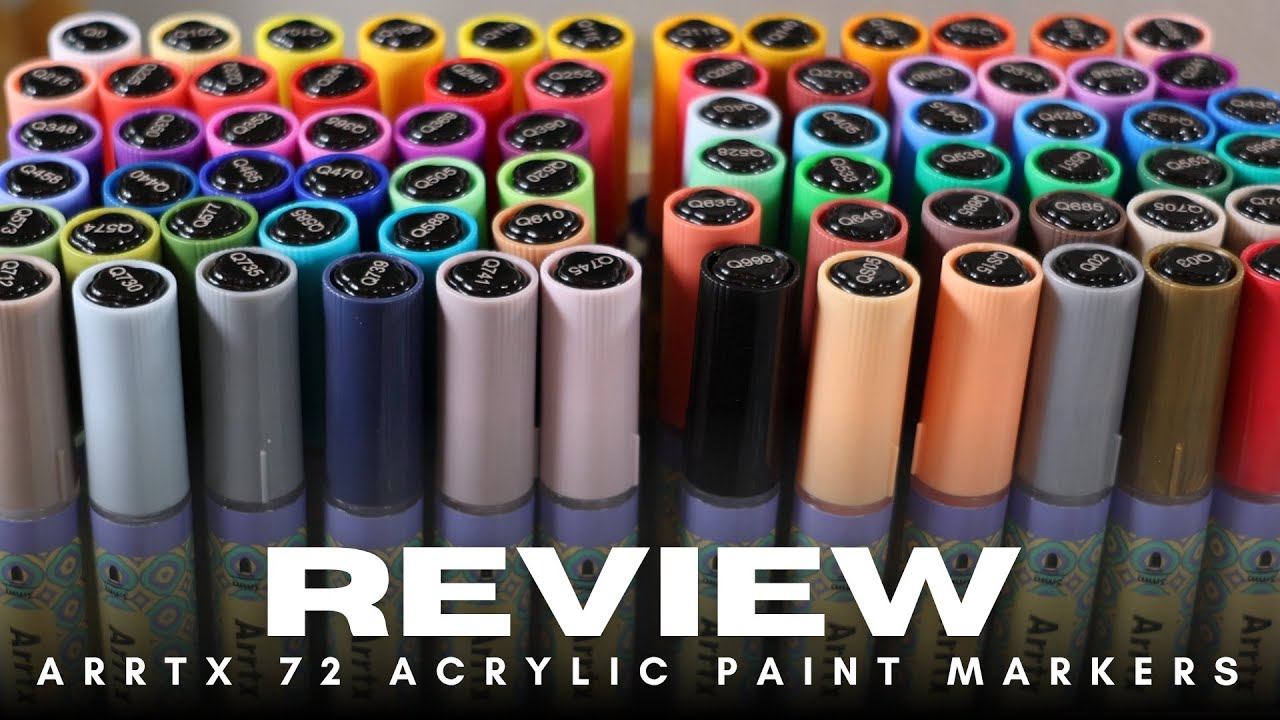 ARRTX 72 Acrylic Paint Markers Review | Testing on Different Surfaces
