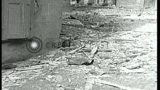 Town of Saint Lo after massive destruction done by allied bombings. HD Stock Footage