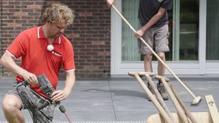 Keramische terrastegels voegen