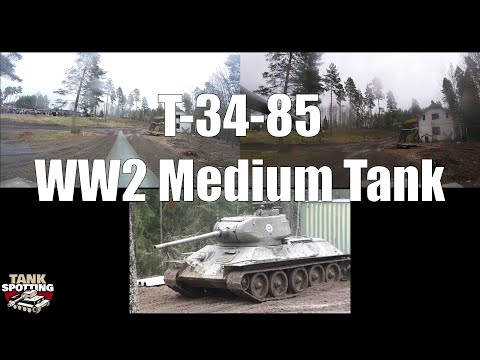 Kevätsawutus T-34-85 Combat Demonstation With Triple & Onboard Cameras - Panssarimuseo 2018 Show 2