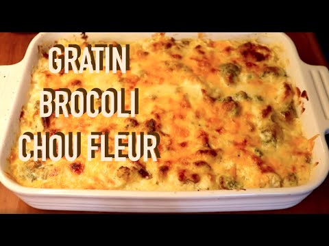 Gratin crémeux de brocoli, chou fleur, béchamel & lardon fumé - Recette # 203