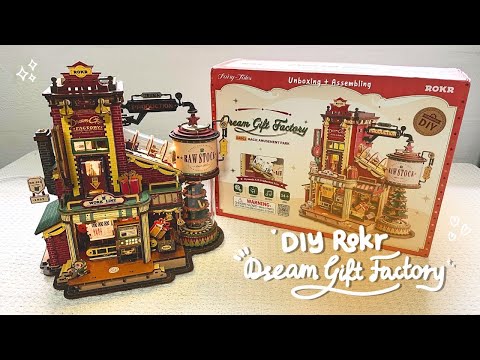 Unboxing & Assembling ROKR Dream Gift Factory - DIY with me/ Relaxing video/ ASMR ✨💕
