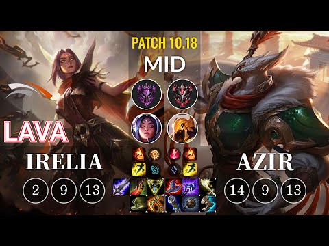 HLE Lava Irelia vs Azir Mid - KR Patch 10.18