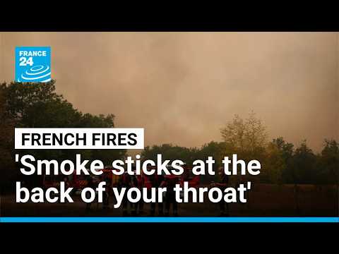 Heatwave comes into southwest of France as firefighters keep battling blaze