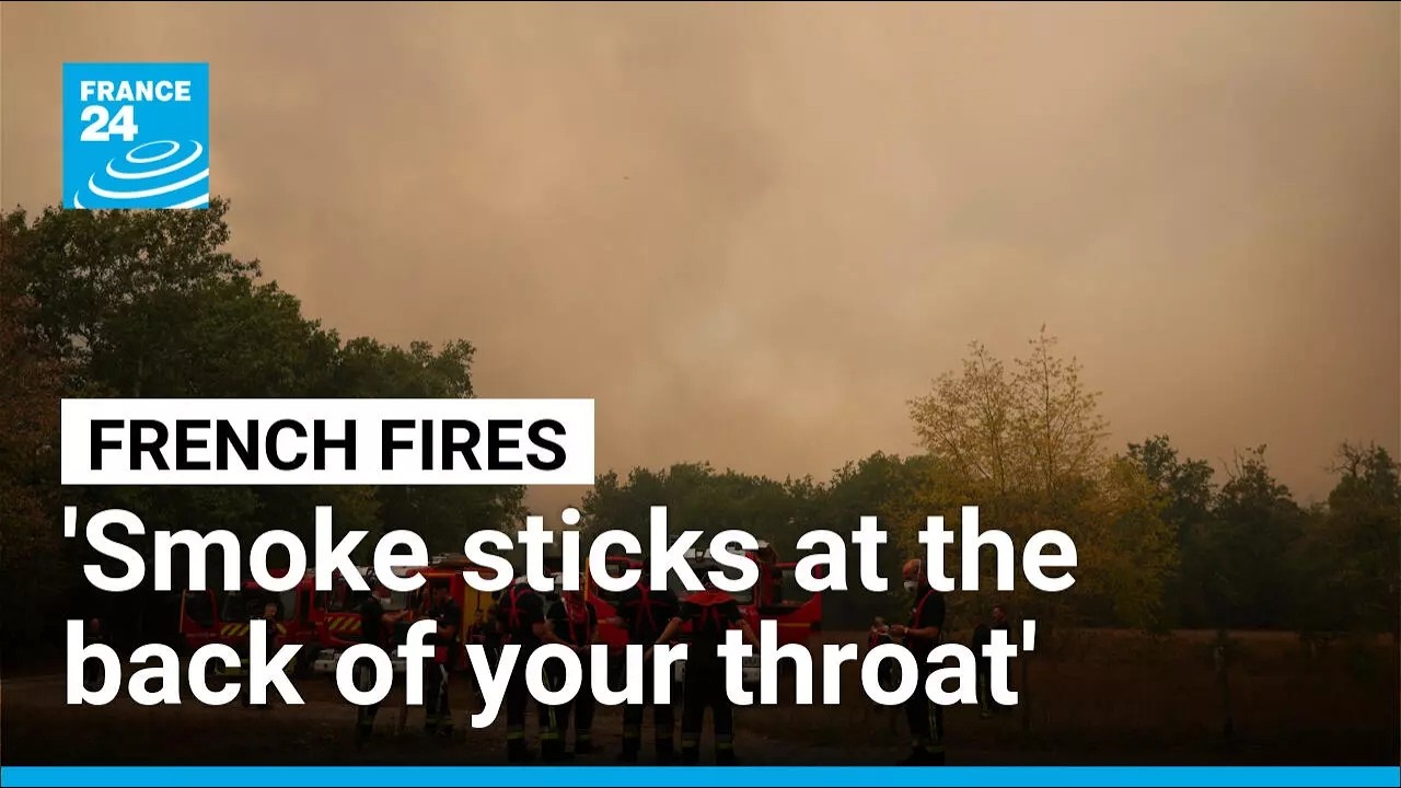 Heatwave comes into southwest of France as firefighters keep battling blaze • FRANCE 24 English