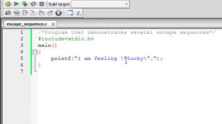 C Programming Tutorial - 25: Escape Sequences