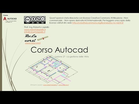 Corso Autocad - lezione 27 - La gestione delle viste