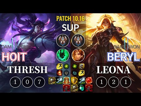 DWG Hoit Thresh vs DWG BeryL Leona Sup - KR Patch 10.16