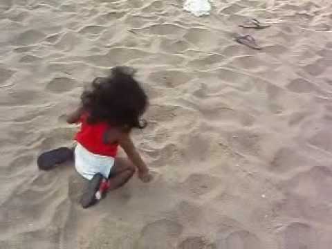 Aarav on beach.wmv