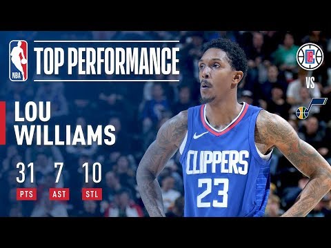 Lou Williams Puts Up 31 Points & 10 Steals vs The Jazz