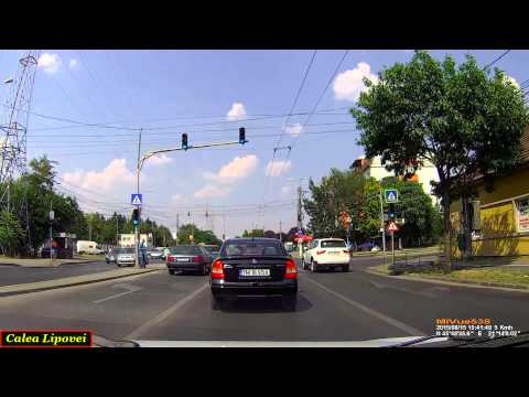 Driving in Timişoara:  Calea Bogdăneştilor - Dumbrăviţa. (Timelapse 2x)