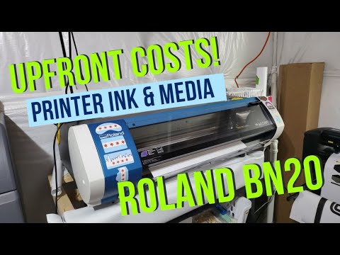 costs for ink & media for roland bn20 also what media and inks i am running