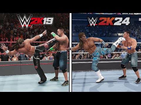 WWE 2K19 Vs. WWE 2K24 - Finishers Comparison (Which is Better?)
