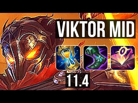 VIKTOR vs ZED (MID) | Rank 7 Viktor, 65% winrate, 6/3/10 | EUW Challenger | v11.4