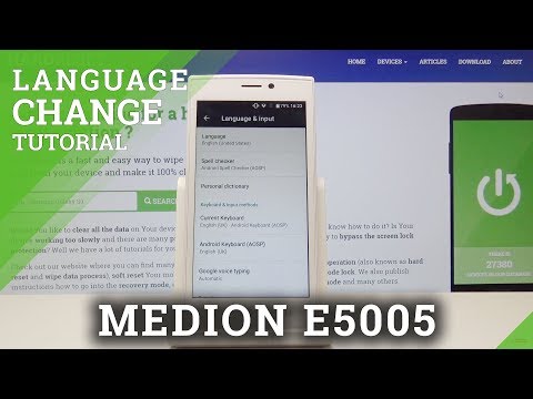 How to Change Language in MEDION E5005 - Language List