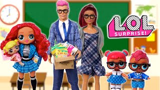 Download lagu Barbie LOL OMG Class Prez Family - Morning Routine Babysitting Baby Goldie mp3