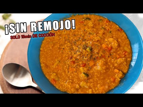 💥LENTEJAS ROJAS con VERDURAS listas en 15min