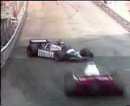 -Accidente entre Bruno Giacomelli y Michele Alboreto