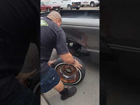 wire wheels adapters knock off install #automobile #lowrider #fordranger #diy #vlog #mechanic