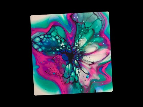 (341) Butterfly Bloom Technique - How to do Acrylic Fluid Painting