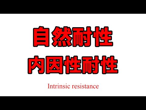 看護学科 自然耐性・内因性耐性 intrinsic resistance とは
