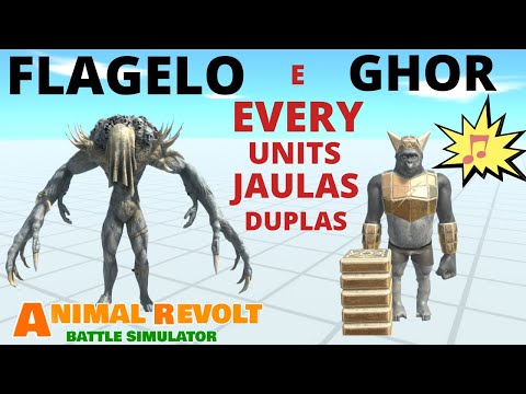 Flagelo e Ghor Every Units nas Jaulas Duplas  - Animal Revolt Battle Simulator