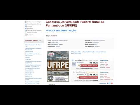Concurso Universidade Federal Rural de Pernambuco (UFRPE)