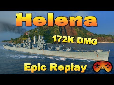 Helena 172K DMG EPIC Replay - World of Warships - Best of Kradojaner #36 Gameplay - Deutsch