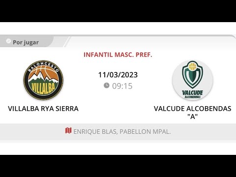 Infantil masc 09 C VILLALBA RYA SIERRA - VALCUDE ALCOBENDAS