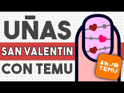 + TIPS Y TRUCOS · UÑAS SAN VALENTIN CON TEMU 💅🏼