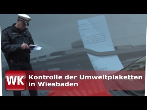 Kontrolle der Umweltplaketten in Wiesbaden