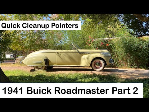 1941 Buick - Part 2 - 10 Minute  Air and Water Wash of a Roadmaster Convertible Fireball Eight