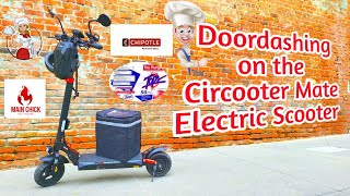 Doordash delivery on the Circooter Mate Electric Scooter