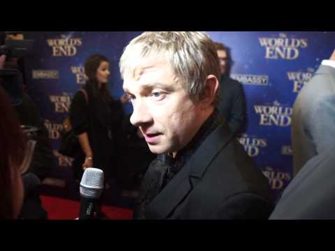 'THE WORLD'S END' NZ premiere - Martin Freeman, Benedict Cumberbatch, Nick Frost interviews.