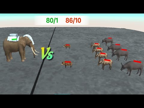 Rocket Elephant 🐘 Vs all animals and humans - Animal Revolt Battle Simulator ARBS #1 Amazing Battle