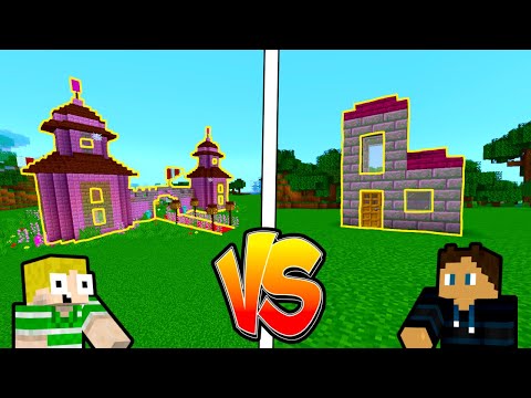 😲Hvem kan bygge det flotteste SLOT i Minecraft?!😲