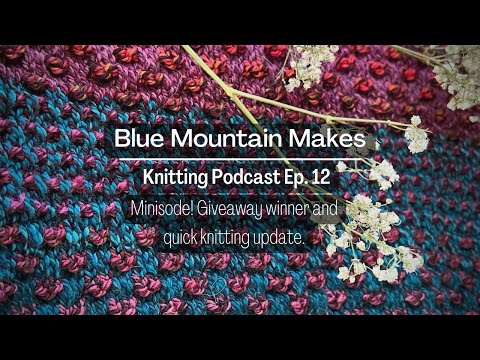Blue Mountain Makes | Knitting Podcast Ep. 12: Giveaway winner and quick knitting update