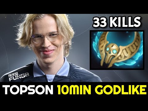 TOPSON 10min Beyond Godlike — Mid 100% Outplay Huskar Dota 2