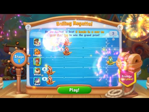 @Fishdom Level 11167 - 11168. Won 1st Place Sailing Regatta Stage 1.