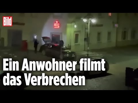 Geldautomat in die Luft gejagt, Täter bei Flucht gefilmt