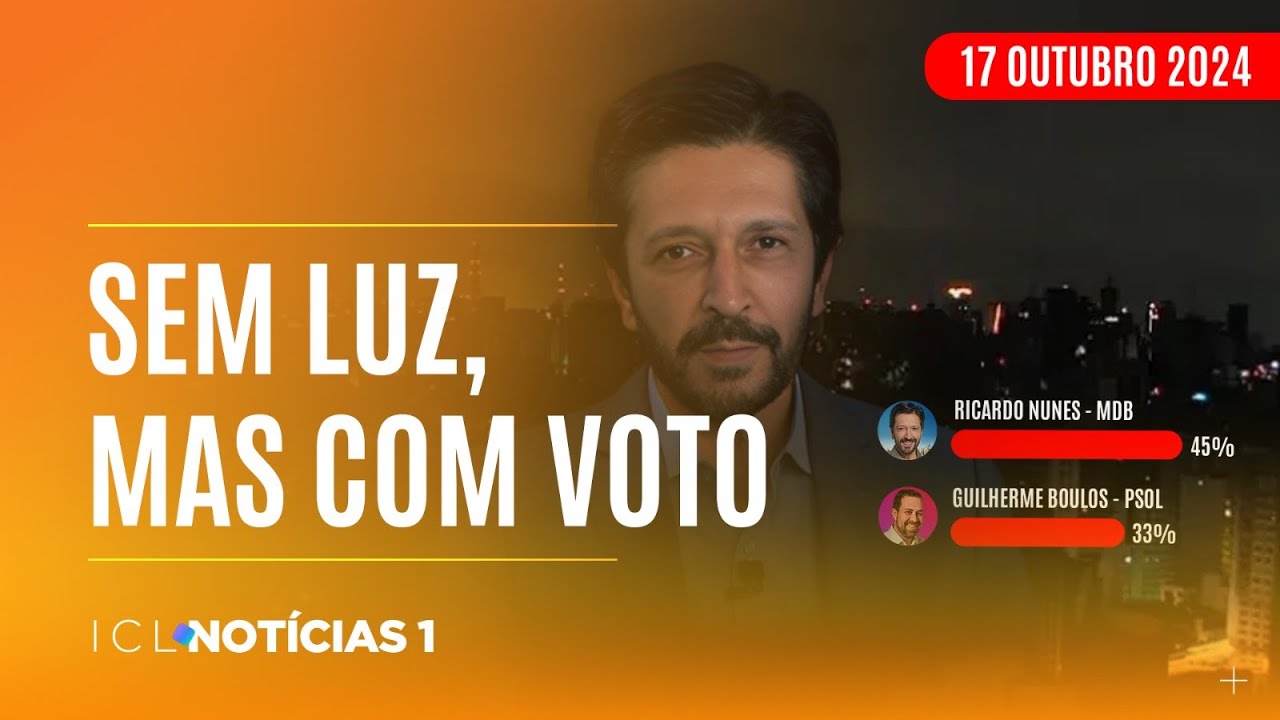 ICL NOTÍCIAS - 17/10/24 - MESMO APÓS APAGÃO QUE AFETOU MILHÕES, NUNES SEGUE LIDERANDO PESQUISA