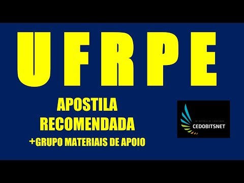 CONCURSO UFRPE APOSTILA CONCURSO PÚBLICO UNIVERSIDADE FEDERAL RURAL PERNAMBUCO MATERIAIS GRATUITOS