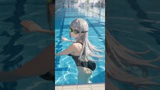 【AI動画】 銀髪赤目の少女を泳がせてみた #生成ai #動画生成ai #chatgpt #googleflow