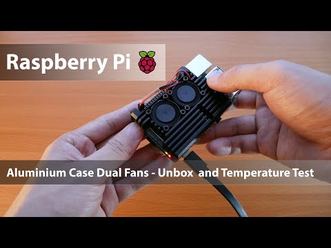 Aluminum Heat Sink Case with Double Fans for Raspberry Pi 4B ( Black)