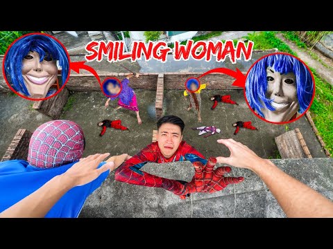 SMILING WOMAN REAL LIFE ESCAPE | Horror Parkour POV Short #7 | Spiderman Horror