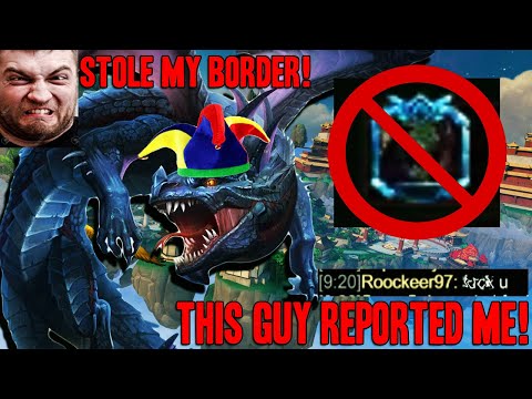 THIS GUY REPORTED ME AFTER THE GAME FOR "STEALING" HIS DIAMOND BORDER! - Masters Ranked Duel - SMITE