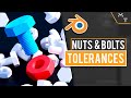 3D Printed Nuts & Bolts Tolerances In Blender 2.83 | How to - Tutorial